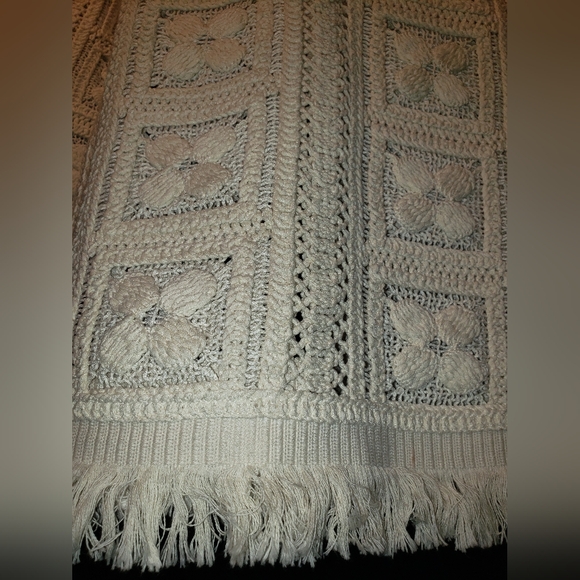 NWOT. H&M Edition cream crochet mini dress tunic XS - Picture 13 of 15